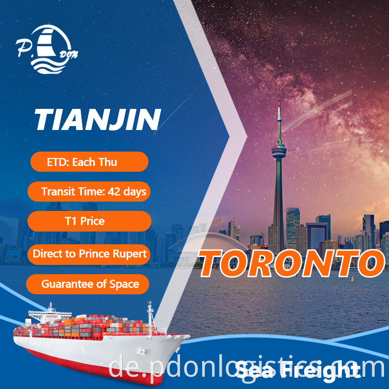 Container Rate from Tianjin to Toronto